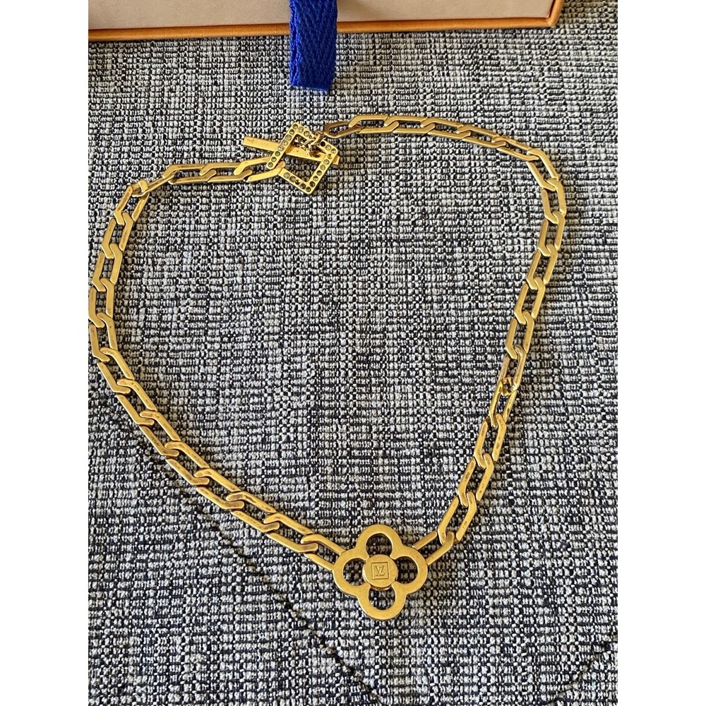 Auth Louis Vuitton Gamble Monogram Crystal Choker Necklace LE0190 In Box - Picture 6 of 12